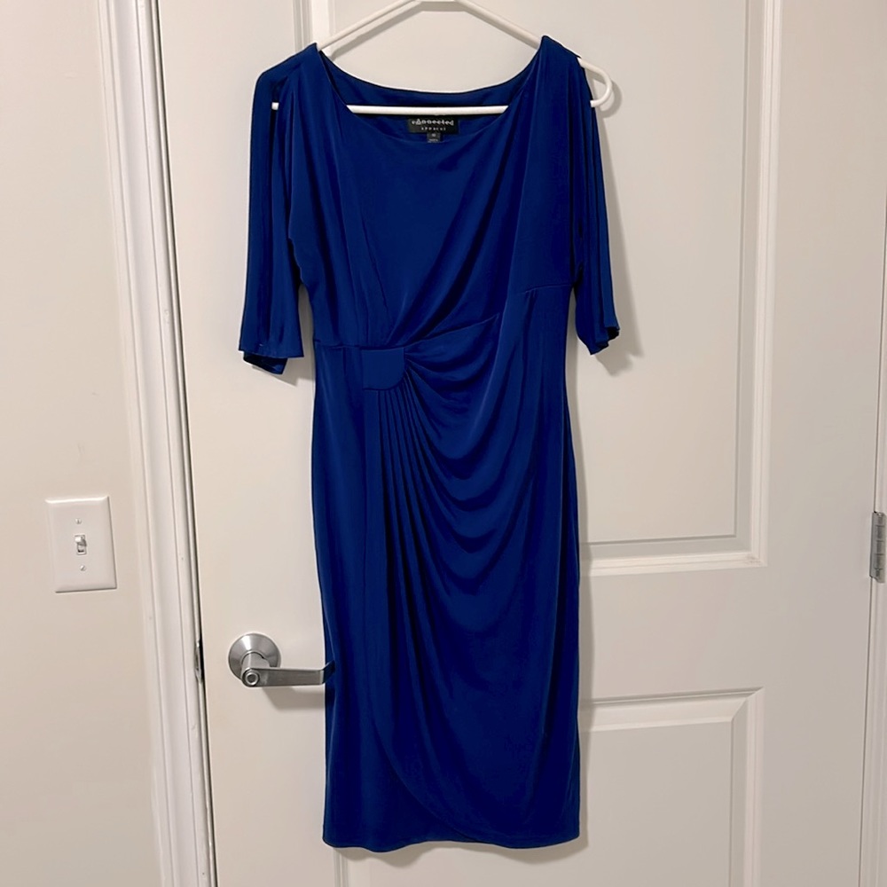 Connected Apparel cold shoulder dress